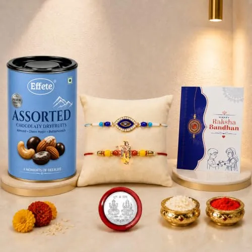 Premium Rakhi Combo for Brother – Krishna Evil Eye Raksha Bandhan Gift - Buy Online at Alikart