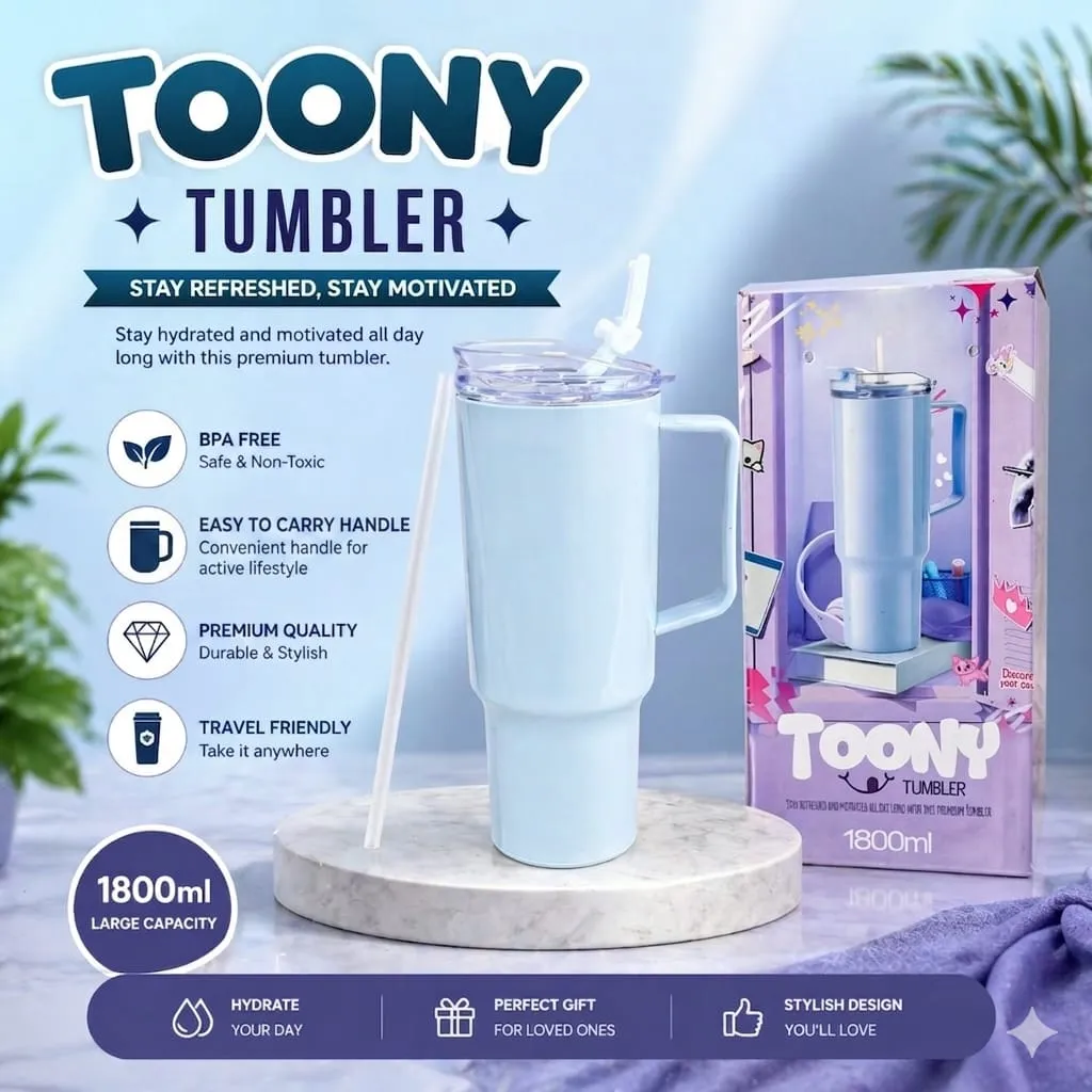 Travel Tumbler – Large 1800ml Capacity with Leak-Proof Lid for Hydration - Detailed Feature View 1