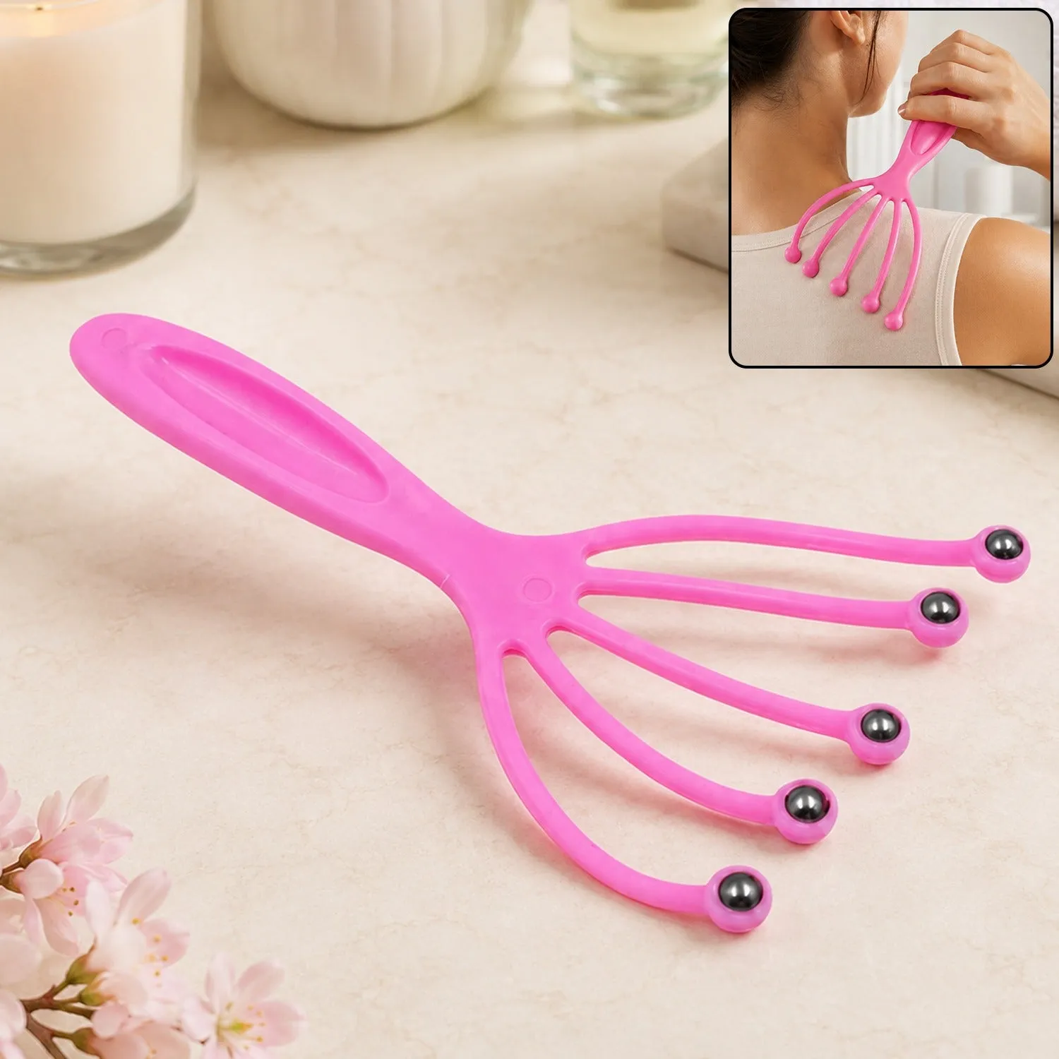 Premium Travel Scalp Head Massager Relaxer Portable Body Stress Relief Tool (1 Pc) - Buy Online at Alikart