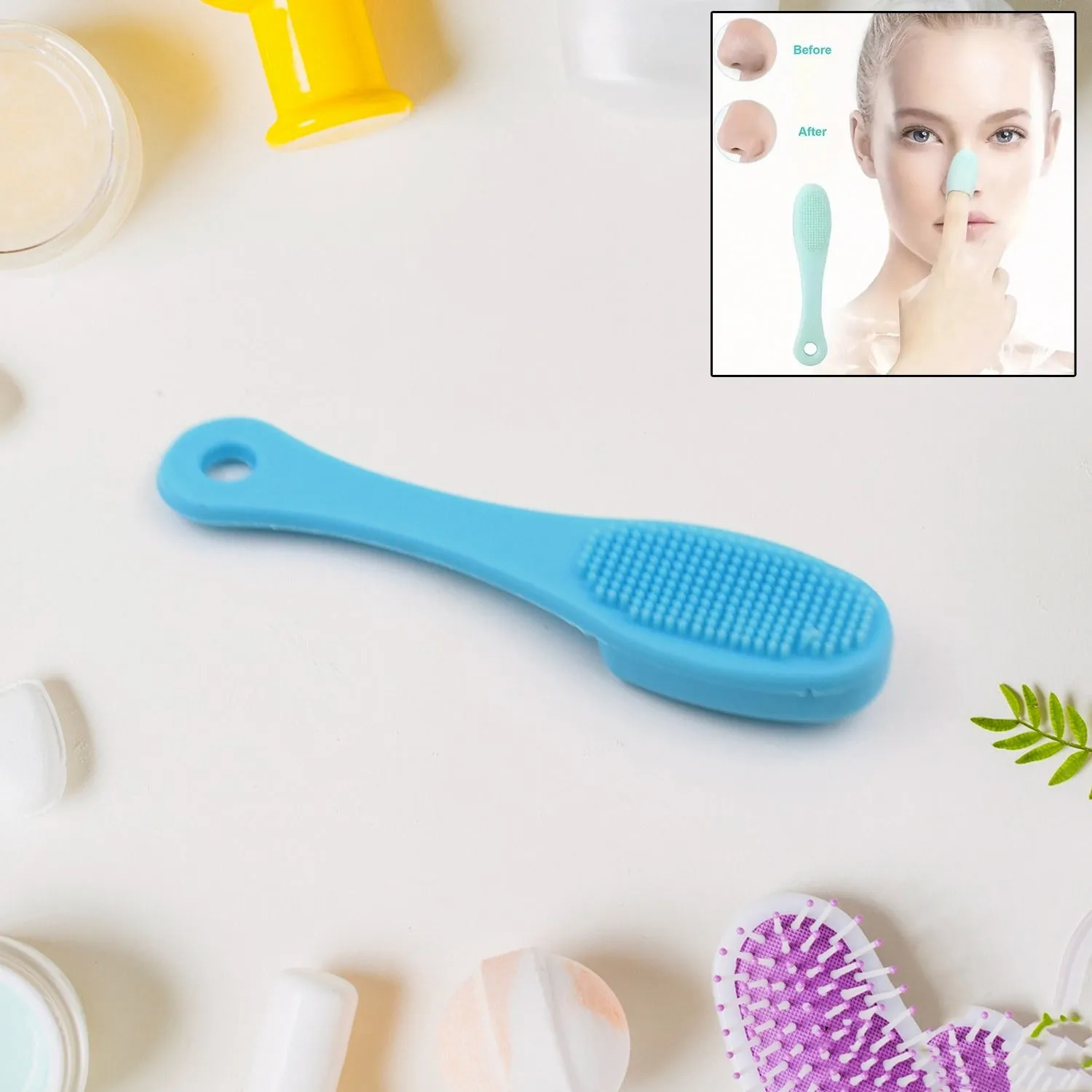Premium Silicone Finger Scrubber – Gentle Facial Cleansing Tool | VelvaBloom - Buy Online at Alikart