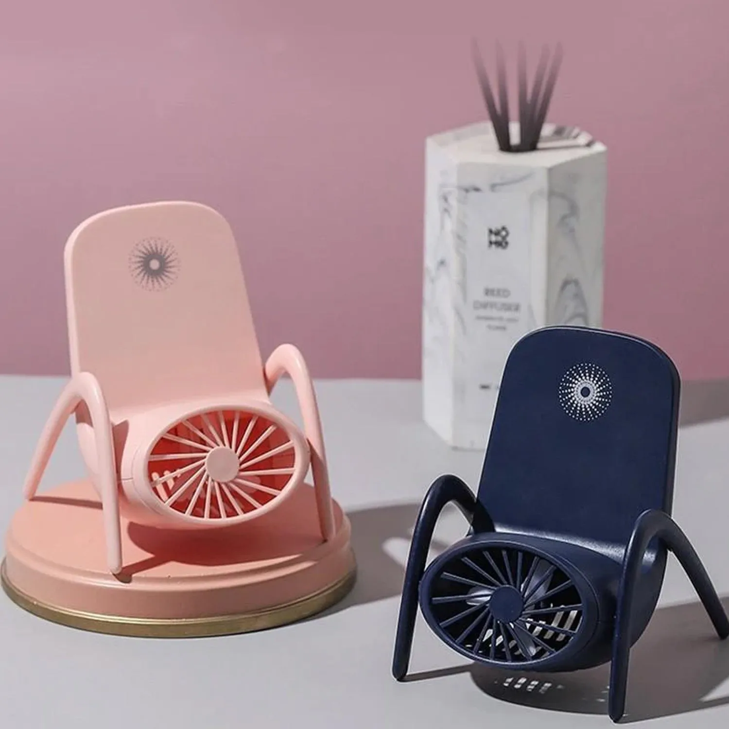 Portable Phone Holder Fan – Handheld & Multi-Function | VoltDesk