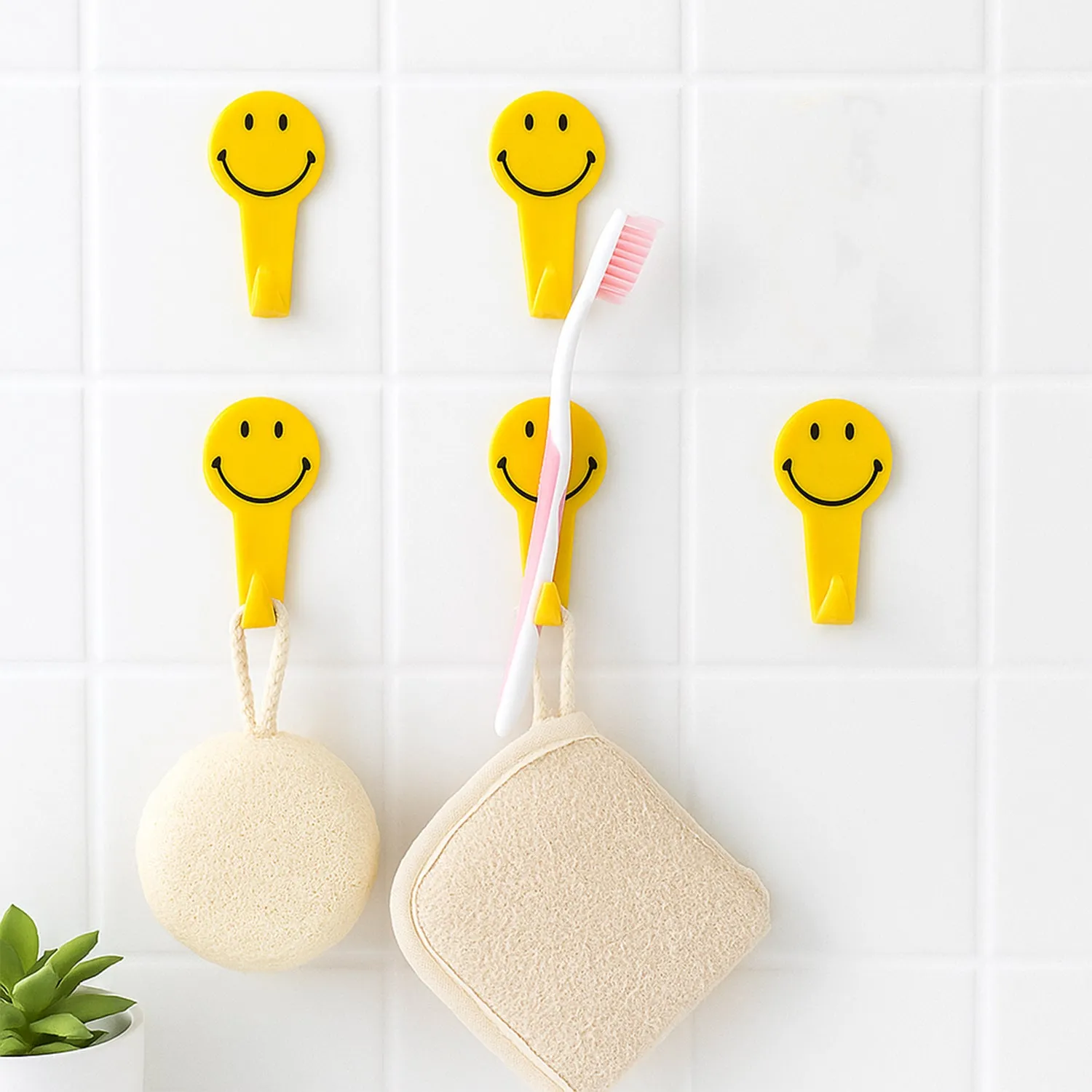 Premium Self Adhesive Hooks (5 Pcs) – Strong Wall Mount | GlimmerHome - Buy Online at Alikart