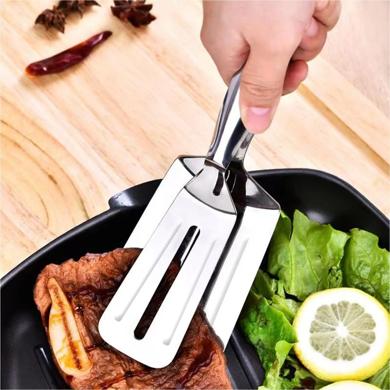 Premium Stainless Steel Cooking Tongs – Multifunction | Indo Glow - Buy Online at Alikart