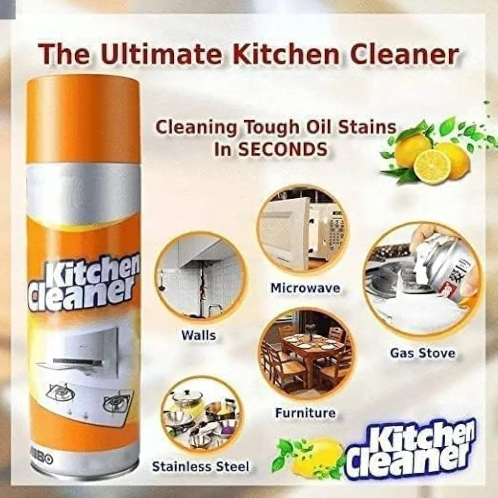 Kitchen Oil & Grease Stain Remover Spray – 500ml Chimney & Bubble Cleaner, All-Purpose Foam Degreaser (Pack of 1) - Detailed Feature View 6