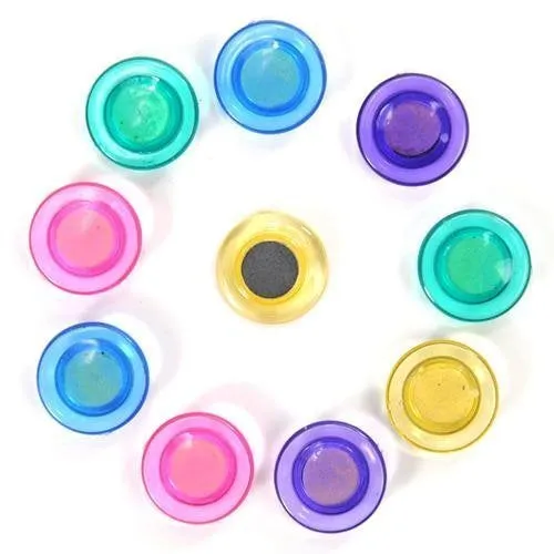 10 pc set Colorful Translucent Magnet Buttons for Fridge, Magnetic White-Boards (20mm) - Detailed Feature View 4