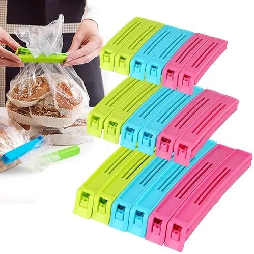 18 Pcs Food Clips Set – Plastic Snack & Bag Sealing Clips in 3 Sizes (Large, Medium, Small)