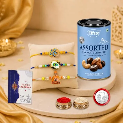 Premium Swami Maharaj Rakhi Combo – Festive Gift with Chocolates - Buy Online at Alikart