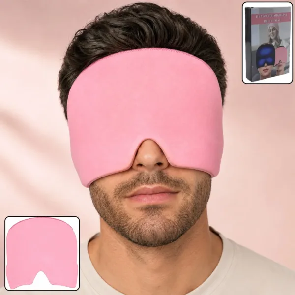 Men’s Migraine Relief Cap 360 Degree Cooling Gel for Head Pain (1 Pc)