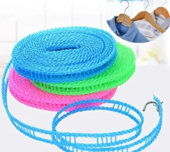 5 Mtr Durable Nylon Clothline Rope – Strong Laundry & Clothes Drying Line for Home, Travel & Outdoor Use (Random Color-Pack of 1)