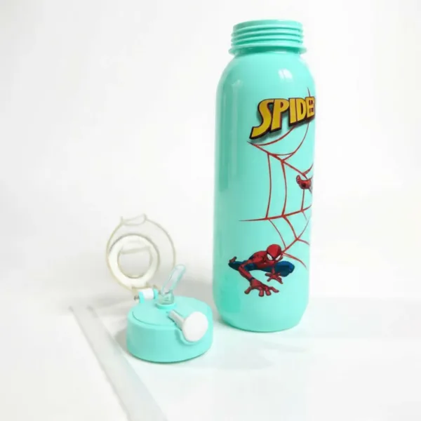 Kids Plastic Water Bottle with Straw & Flip Lid, 750ml, Green