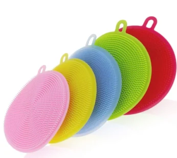 Silicone Dishwashing Scrubber Sponge – Non-Stick Cleaning Brush for Kitchen, Baby Bottles & Household Use (Random color-Pack of 1)