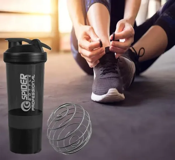 Spider Protein Shaker Bottle – Leak-Proof Gym & Fitness Water Bottle for Protein Shakes(Pack of 1)