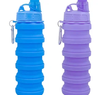 1 Pc Collapsible Silicone Water Bottle – Portable 500ml Sports & Travel Bottle, Foldable & Lightweight