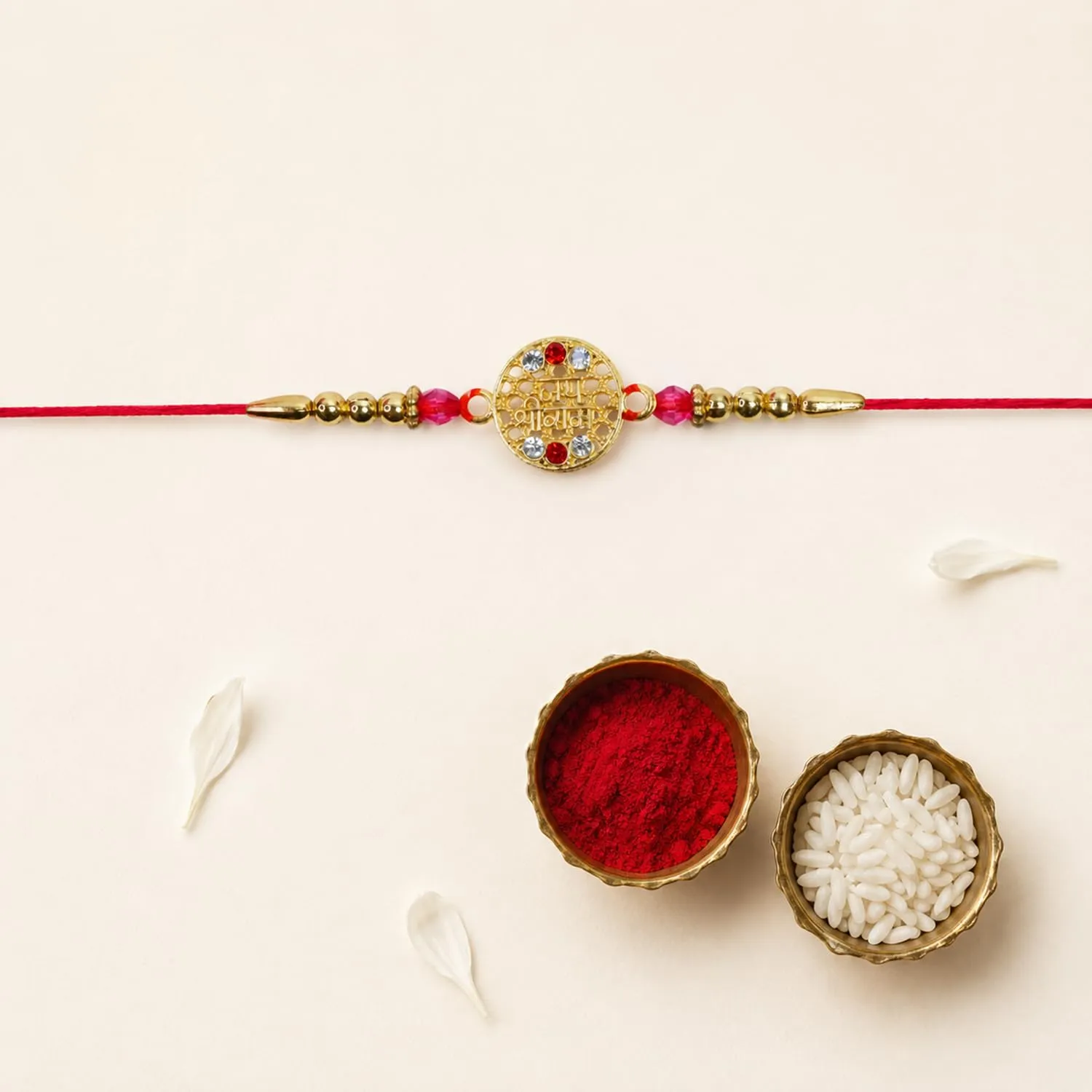Rakhi Gift Set with 5 Multicolor Rakhis & Wafer Rolls - Detailed Feature View 5