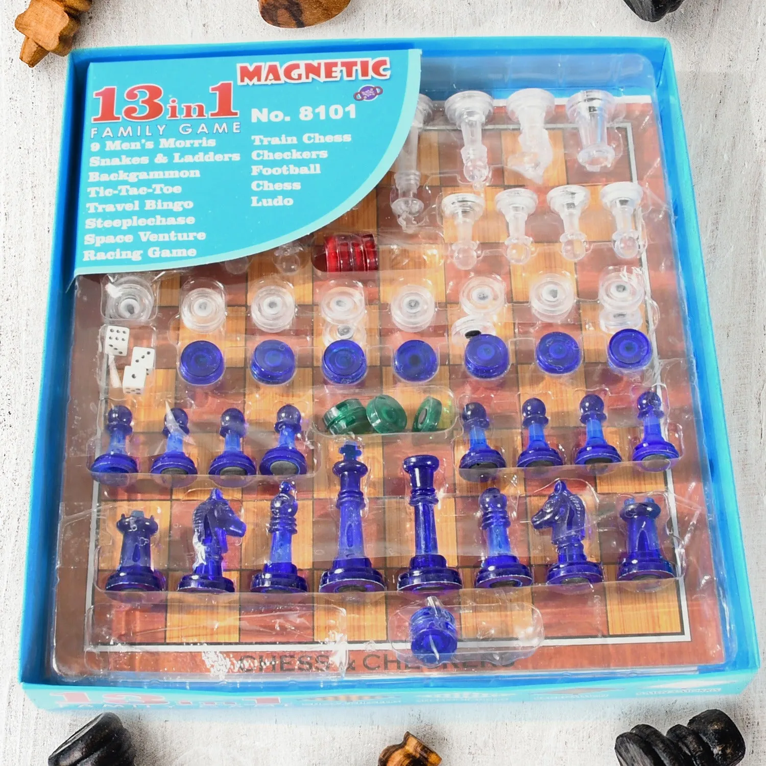 Premium Family Board Game Set – 13-in-1 Magnetic Chess & Ludo | Dollamis - Buy Online at Alikart