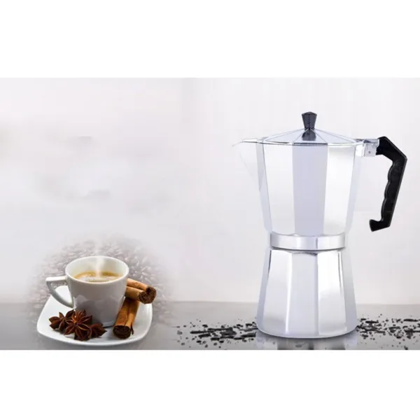 Aluminum Coffee Maker Stove Percolator – Classic Moka Pot for Rich Espresso at Home (Stovetop Brewer)