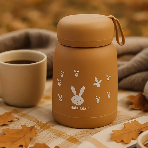 Kids Water Bottle – Bunny Print Glass Sipper 330ml | Own Hydrate
