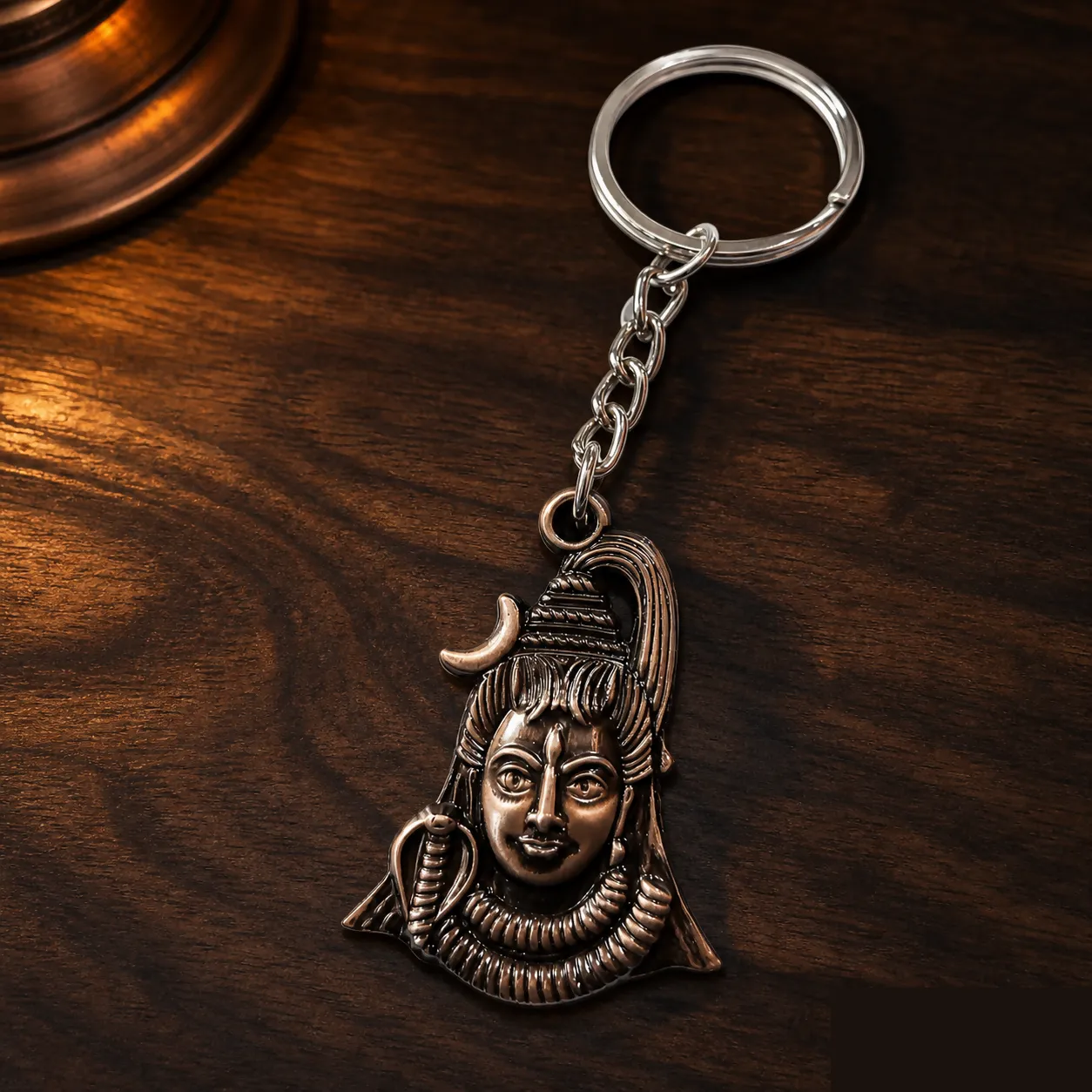 Lord Shiva Metal Keychain Keychain for Car, Bike & Home Keys - Detailed Feature View 1