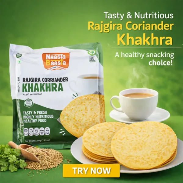 Rajgira Coriander Khakhra – Gluten-Free Healthy Snack (200g)