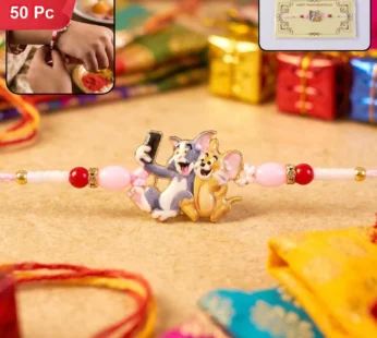 Kids Rakhi Cartoon Cat Mouse Selfie Design 50 Pieces