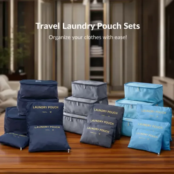 Travel Organizer Bags Set of 6 | Waterproof Clothes Packing Cubes with Zipper | Multipurpose Luggage Organizer Pouch for Travel & Storage