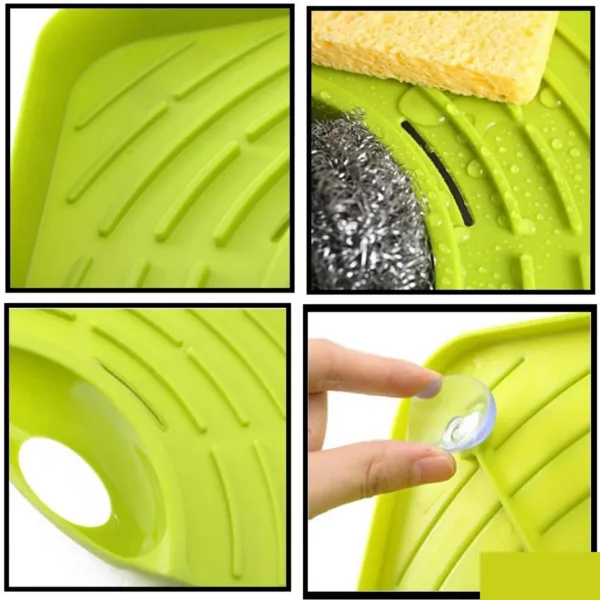 Corner Sink Strainer – Kitchen Waste & Sponge Holder | ShineCrest