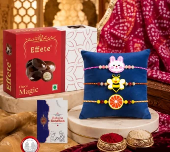 Kids Rakhi for Brother with Chocolate 32gm – Raksha Bandhan Gift Set, Pack of 7