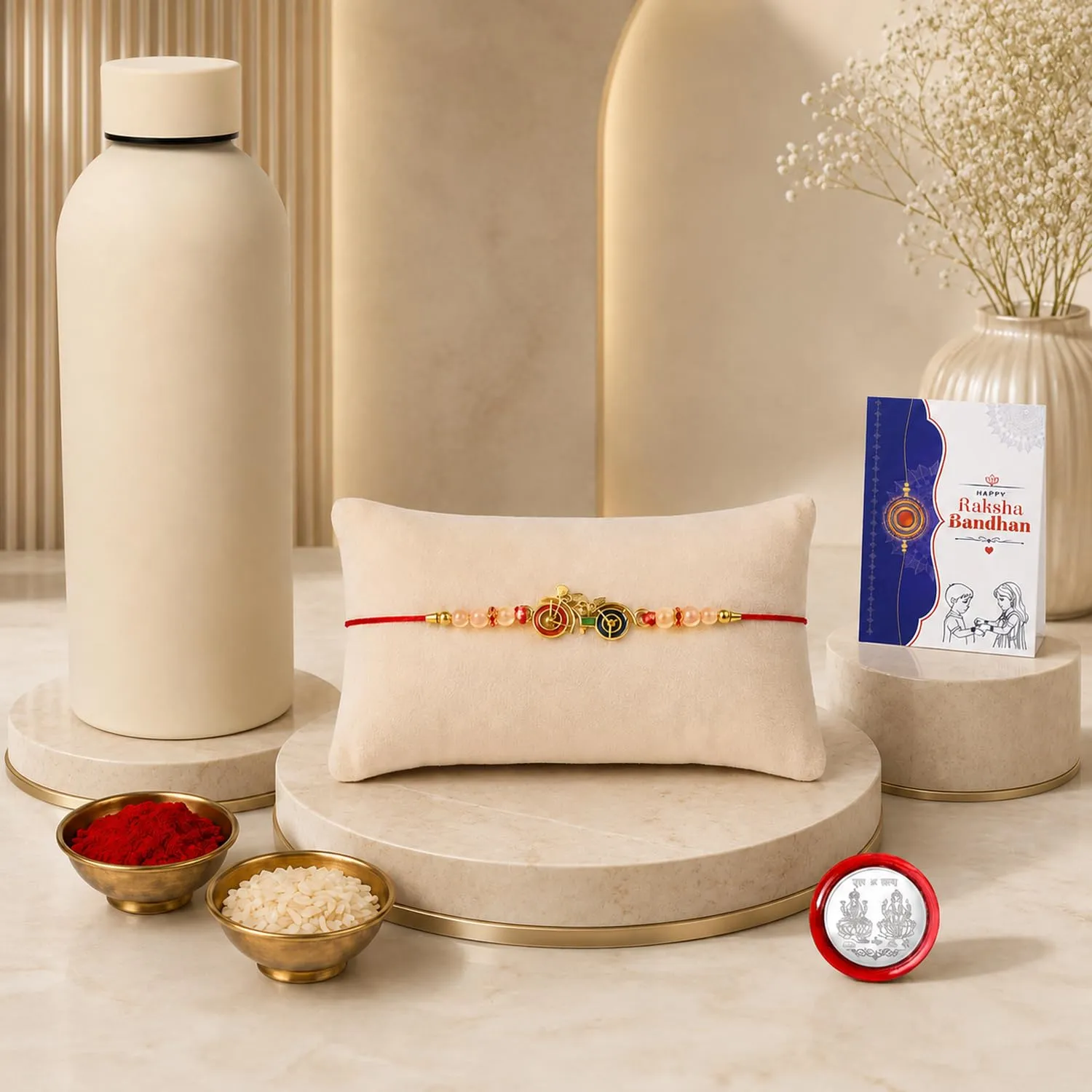 Premium Kids Rakhi Combo – Raksha Bandhan Gift with 500ml SS Bottle - Buy Online at Alikart