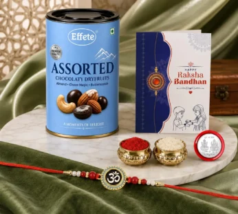 Raksha Bandhan Gift Combo – Om Rakhi with Chocolates Pack of 5