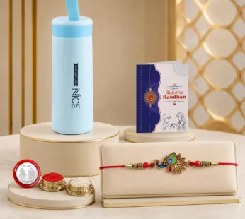Rakhi for Brother with Water Bottle-400ml – Rakshabandhan Gift Set, Pack of 5