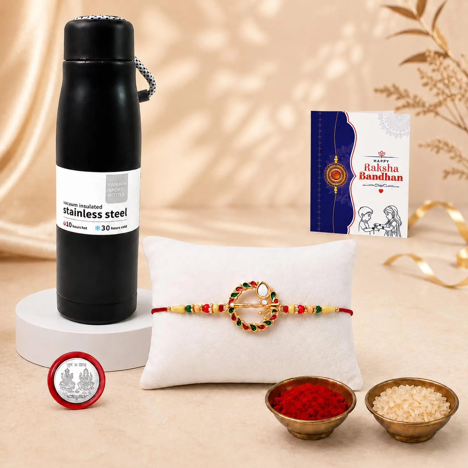 Premium Rakhi Combo for Brother – Raksha Bandhan Gift with Water Bottle - Buy Online at Alikart
