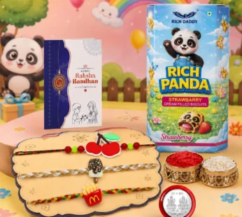 Fruit Rakhi for Brother with Biscuit 60gm – Rakshabandhan Gift Set, Pack of 7