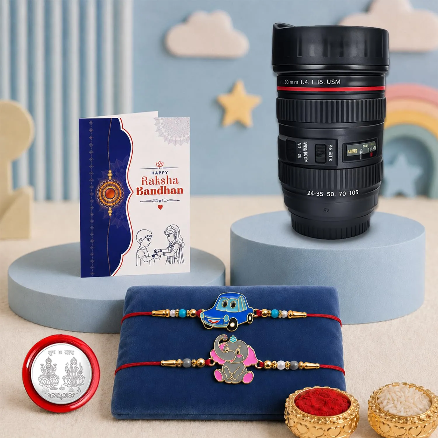 Premium Kids Rakhi for Brother with Coffee Mug - Raksha Bandhan Gift Set, Pack of 6 - Buy Online at Alikart