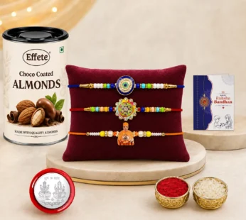 Rakhi for Brother with Chocolate 96gm – Raksha Bandhan Gift Set, Pack of 7