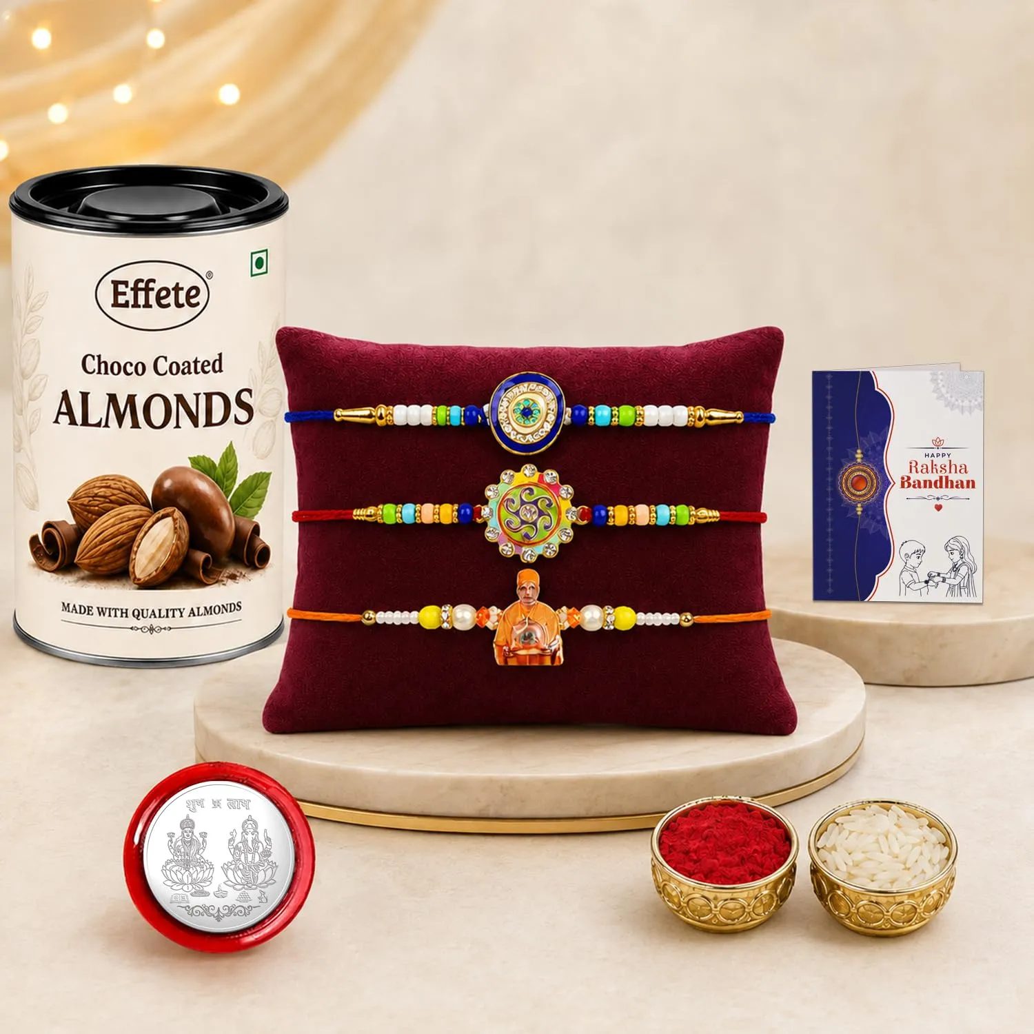 Premium Rakhi for Brother with Chocolate 96gm - Raksha Bandhan Gift Set, Pack of 7 - Buy Online at Alikart