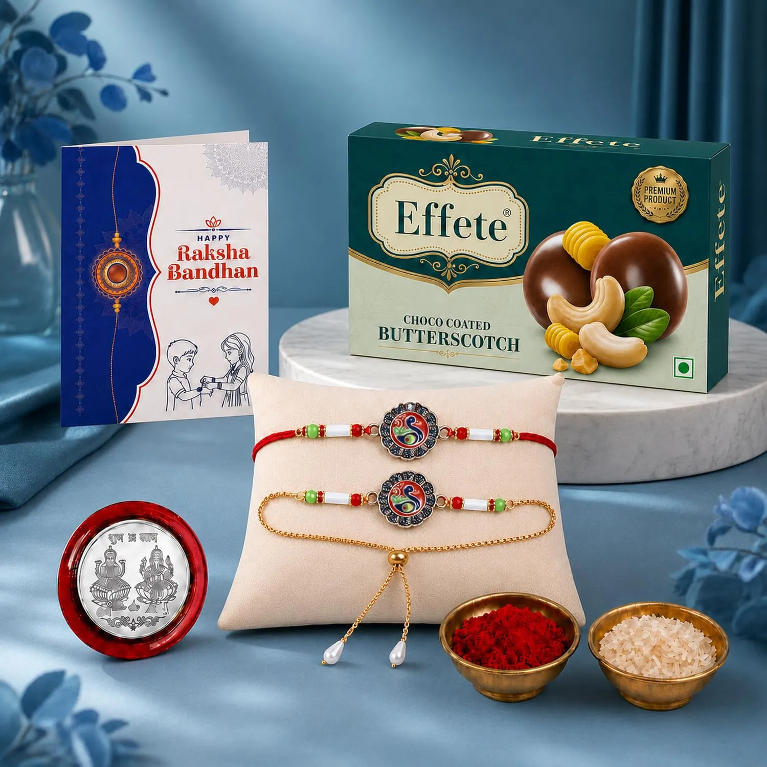 Premium Rakhi for Brother with Chocolate 32gm - Raksha Bandhan Gift Set, Pack of 5 - Buy Online at Alikart