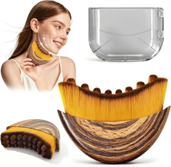 New Contour Face Brush, Dry Brushing Face Brush, GOAL ZONE Drainage Massager for Face, Neck & Face Sculpting, Portable Facial Tool, Fit The
