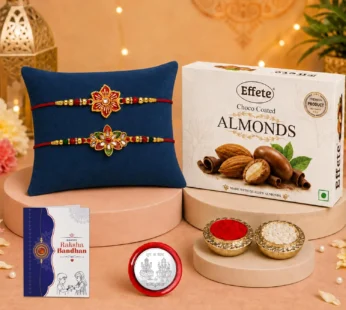 Flower Rakhi for Brother with Chocolate 32gm – Rakshabandhan Gift Set, Pack of 6
