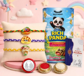 Sweet Rakhi for Brother with Biscuit 60gm – Raksha Bandhan Gift Set, Pack of 7