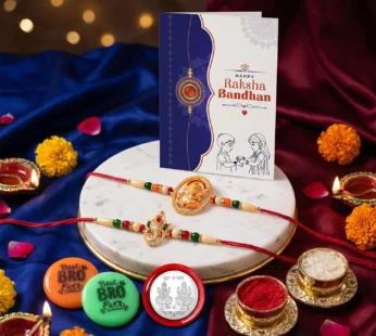 Rakhi Set for Brother – Ganesha Rakhi & Roli Chawal Combo