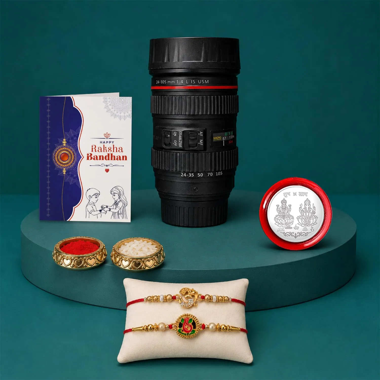 Premium OM Ganesha Rakhi Combo Raksha Bandhan Gift Pack of 6 - Buy Online at Alikart