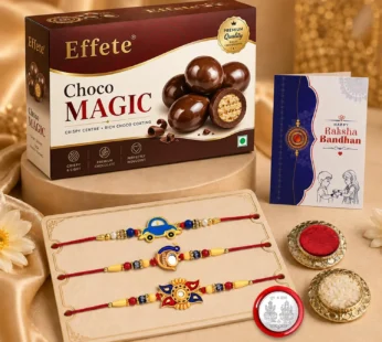 Kids Rakhi for Brother with Chocolate 96gm – Raksha Bandhan Gift, Pack of 7