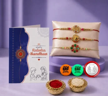 Raksha Bandhan Rakhi Combo – Festive Gift Set with Roli Chawal