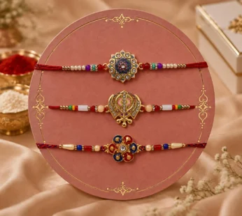 Round Rakhi for Brother with Chocolate 96gm – Raksha Bandhan Gift Set, Pack of 7