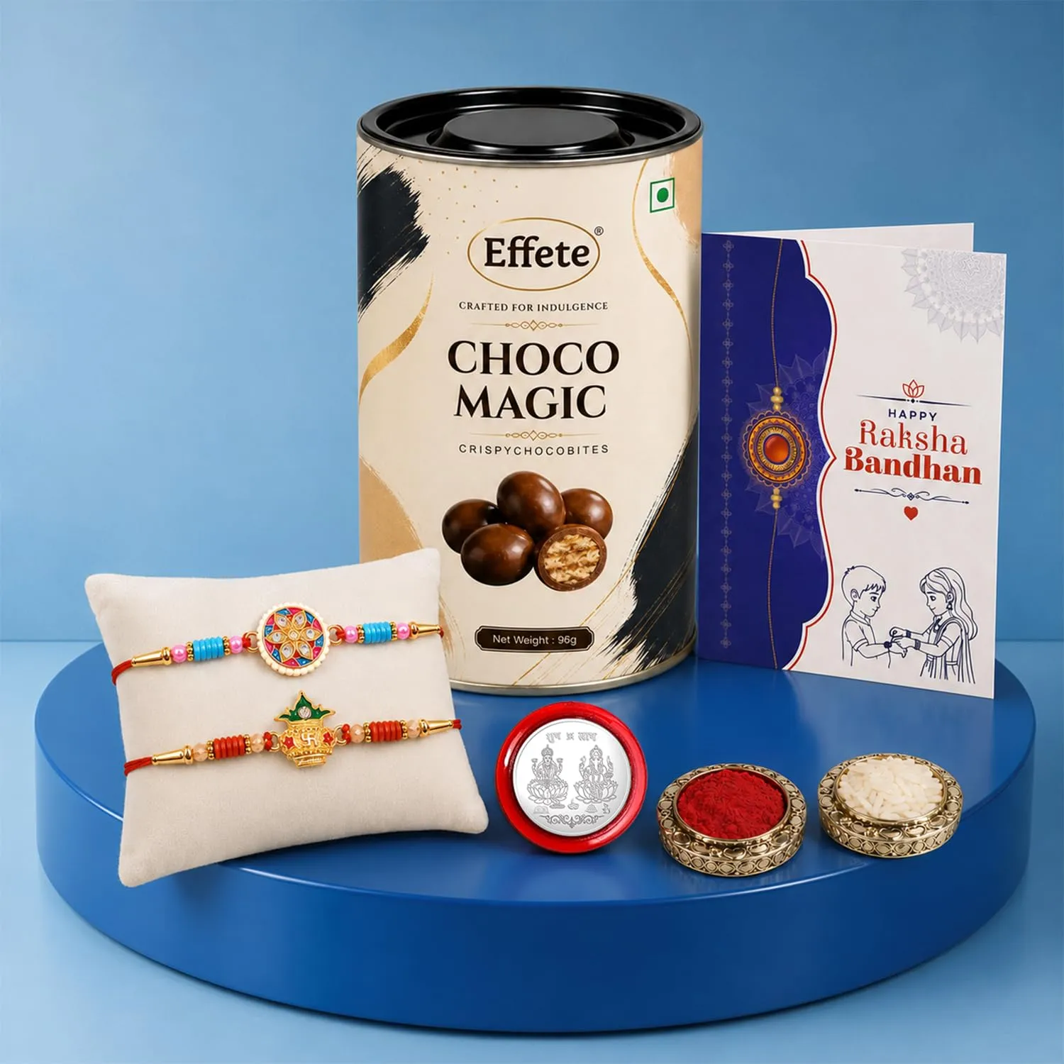 Premium Raksha Bandhan Rakhi Combo for Brother – Kalash Multicolor Gift Set - Buy Online at Alikart