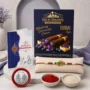 Premium Rakhi Gift Combo – Peacock Multicolor Rakhi & Wafer Rolls (Pack of 5) - Buy Online at Alikart