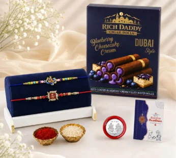 Rakhi Gift Combo – Peacock Charm Multicolor for Brothers
