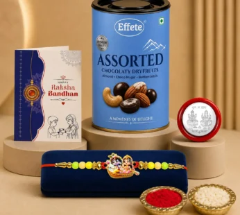 Radhe Krishna Rakhi Combo – Raksha Bandhan Gift Pack with Chocolates