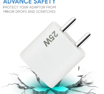 SPACEthing Cube Plus 25W GAN Fast Wall Charger with Type-C to Type-C Cable – Compact Power Adapter
