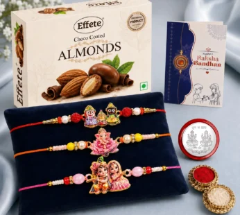 Ganesha Rakhi Combo – Raksha Bandhan Gift with Choco Almonds